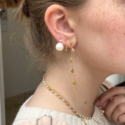 Aunes - Rosa perle og vedhng