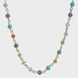 Barbara - Halskde i lys multifarvet